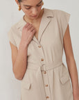 SNOBIT JACKET DRESS BEIGE
