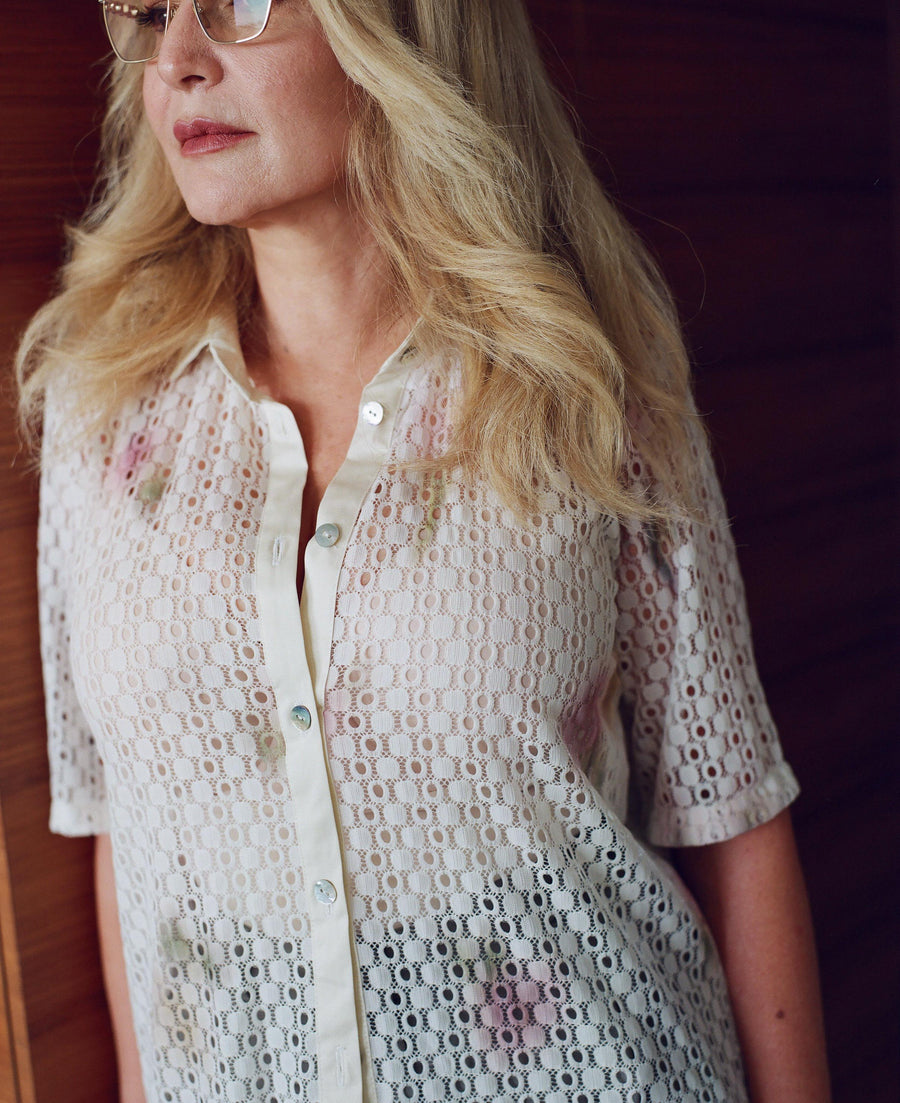 ECHOS LACE BLOUSE VANILLA
