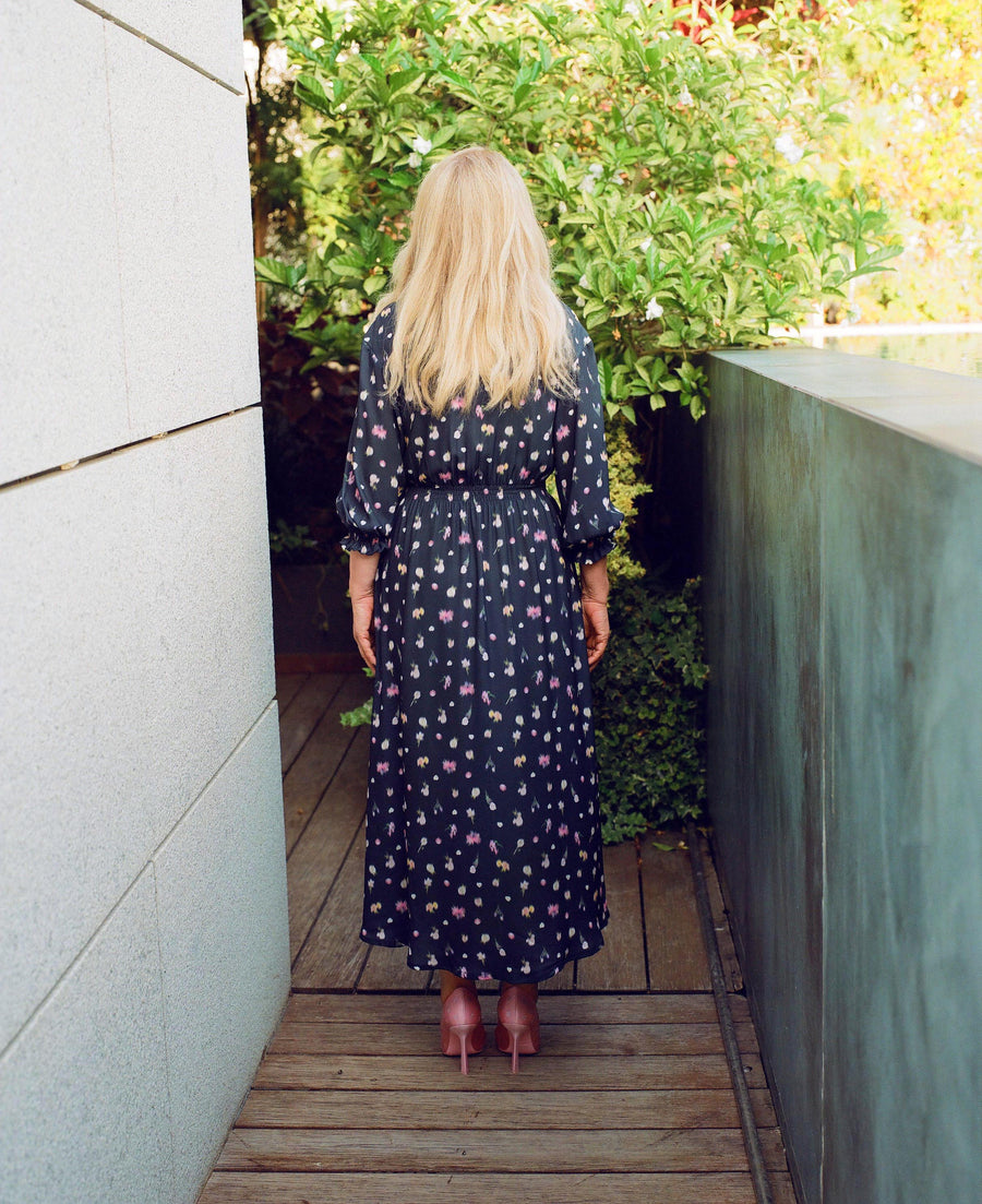 AURORA PRINTED DRESS BOTTLE GREEN