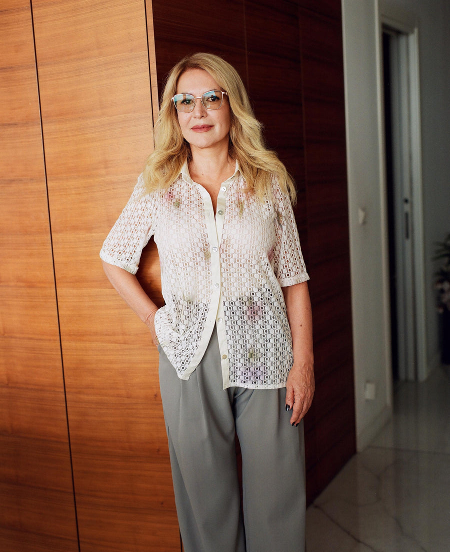 ECHOS LACE BLOUSE VANILLA