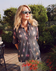 ECHOS LACE BLOUSE BOTTLE GREEN