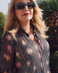 ECHOS LACE BLOUSE BOTTLE GREEN