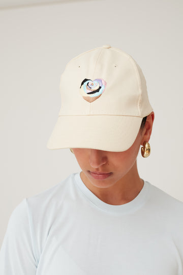 PETALS PATCHED HAT CREAM