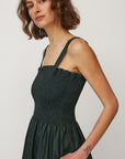 GAIA DRESS DARK GREEN