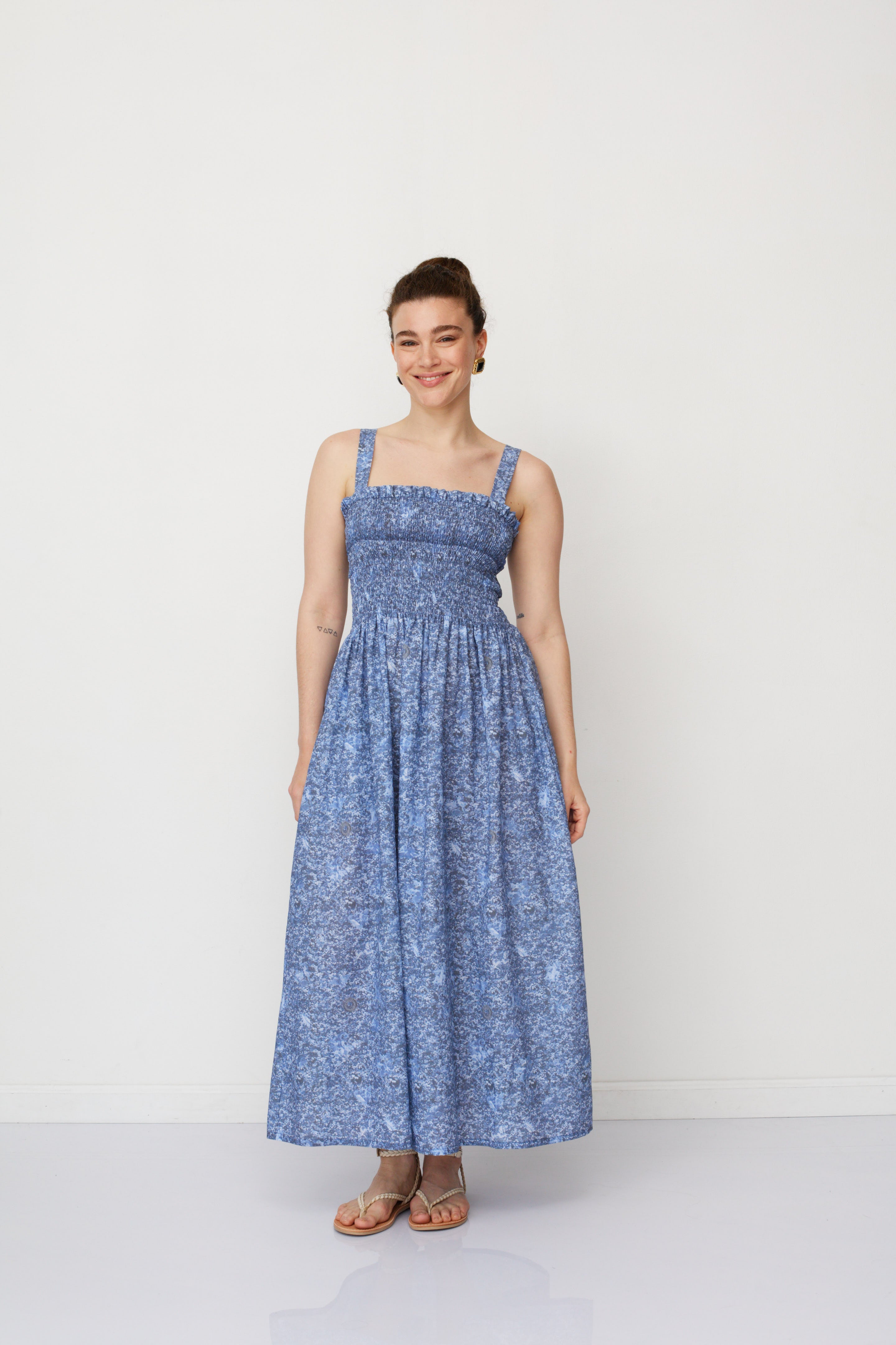 HOLI PRINTED DRESS BLUE - NETANELLA DREAM FAIR