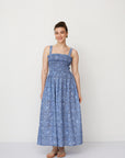 HOLI PRINTED DRESS BLUE - NETANELLA DREAM FAIR