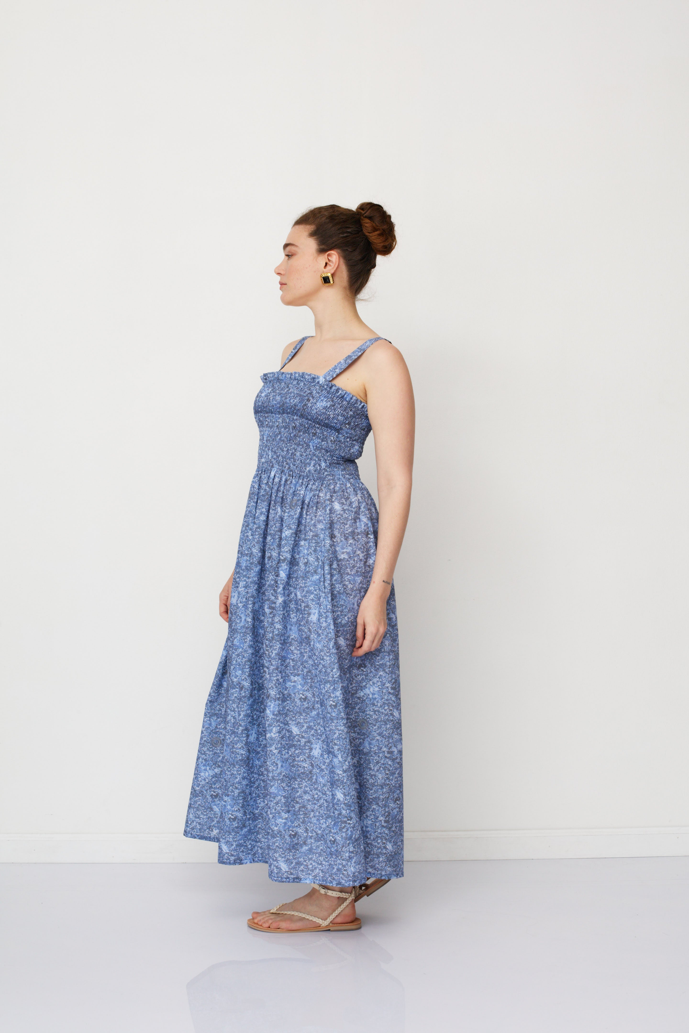 HOLI PRINTED DRESS BLUE - NETANELLA DREAM FAIR
