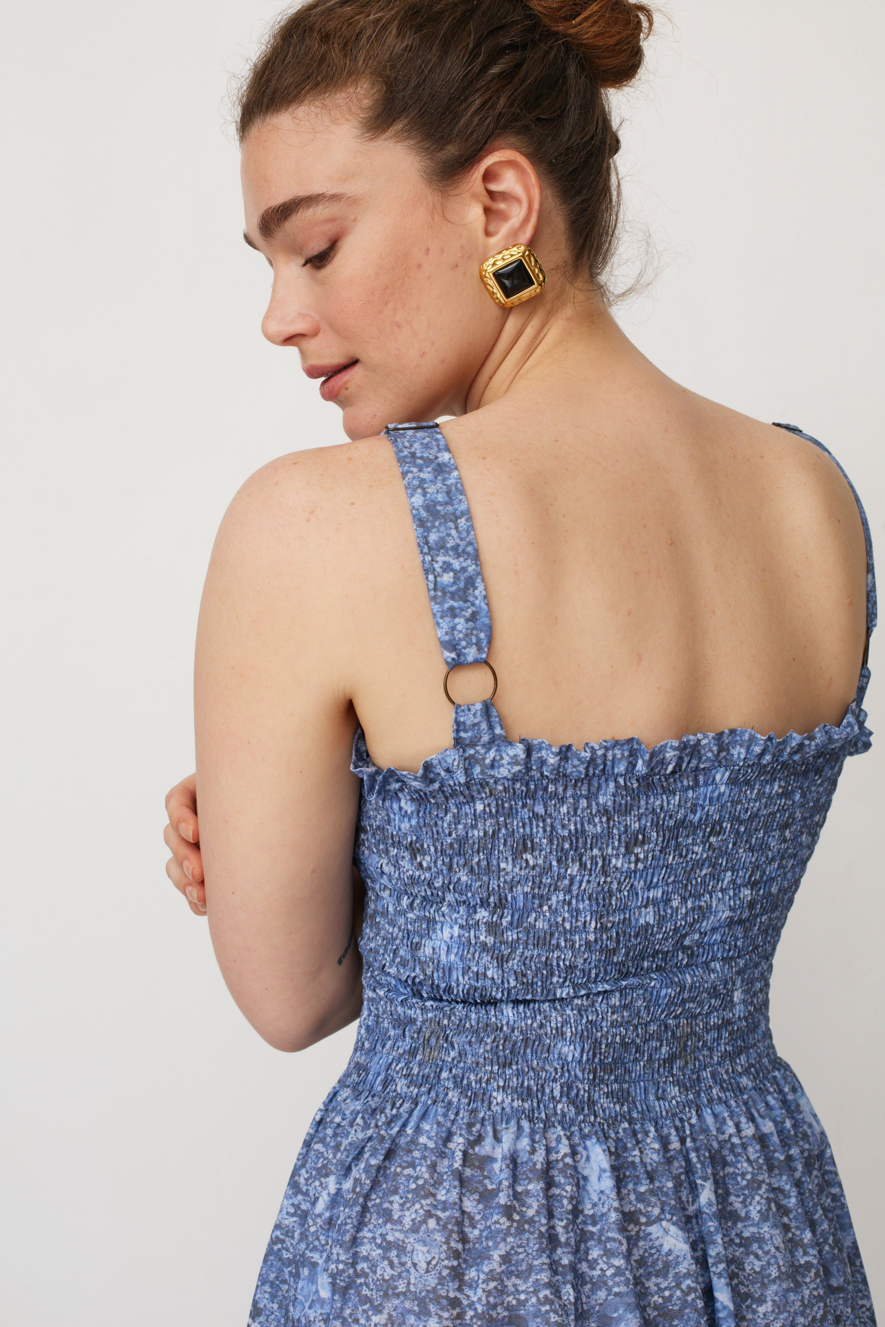 HOLI PRINTED DRESS BLUE - NETANELLA DREAM FAIR