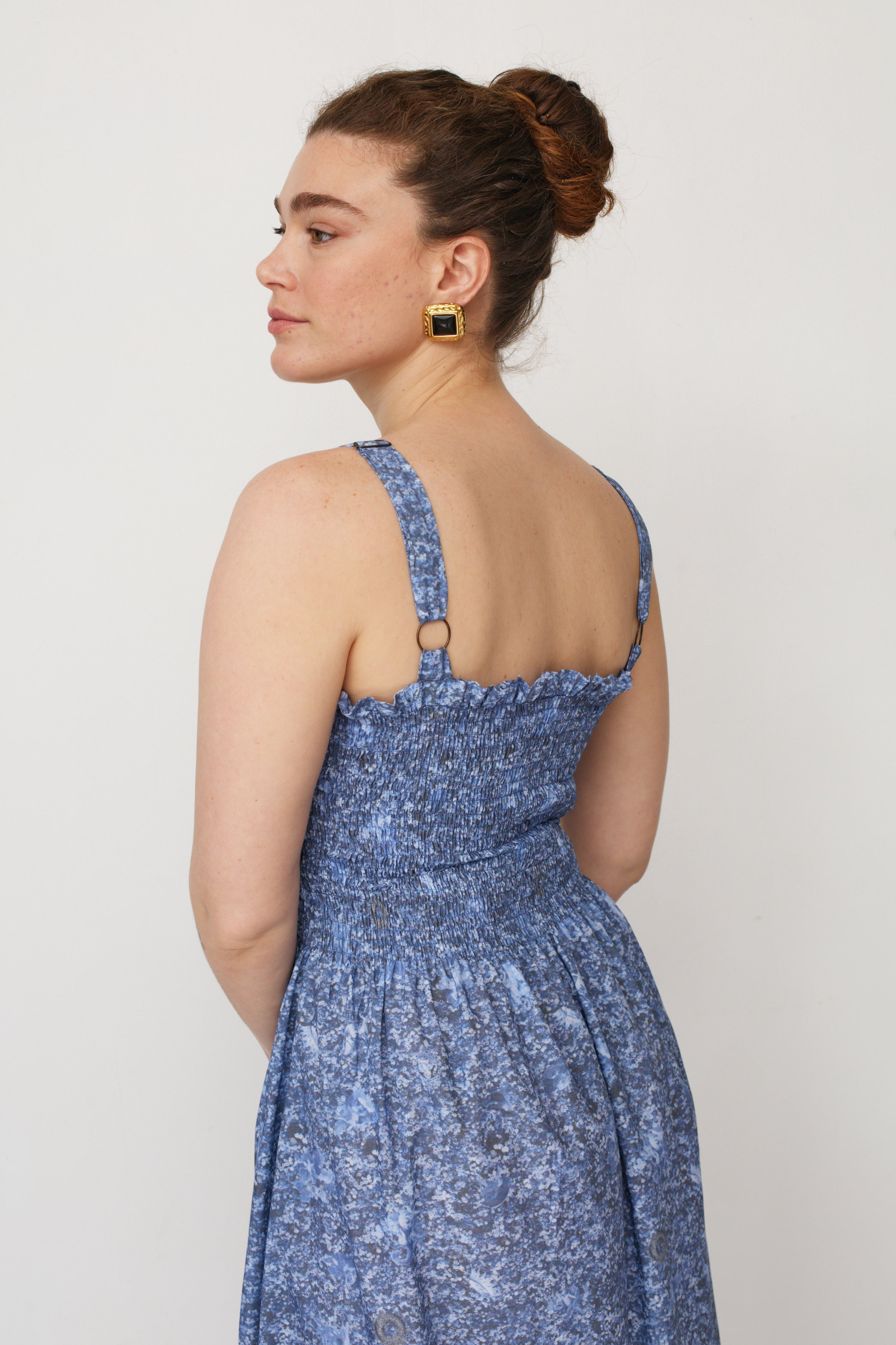 HOLI PRINTED DRESS BLUE - NETANELLA DREAM FAIR