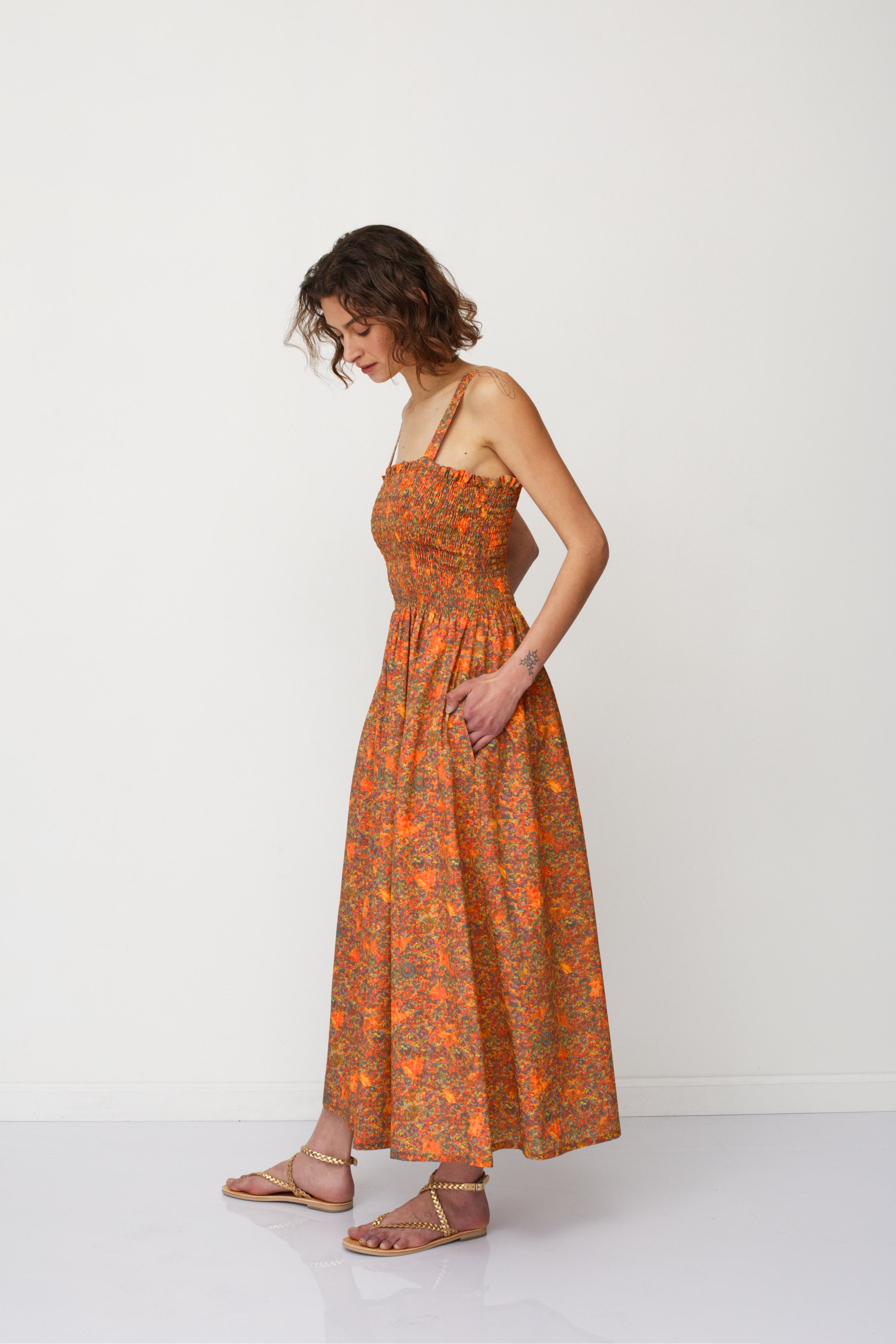 HOLI PRINTED DRESS RED- NETANELLA DREAM FAIR