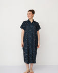 ZEUS SQ PRINTED DRESS NAVY
