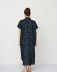 ZEUS SQ PRINTED DRESS NAVY