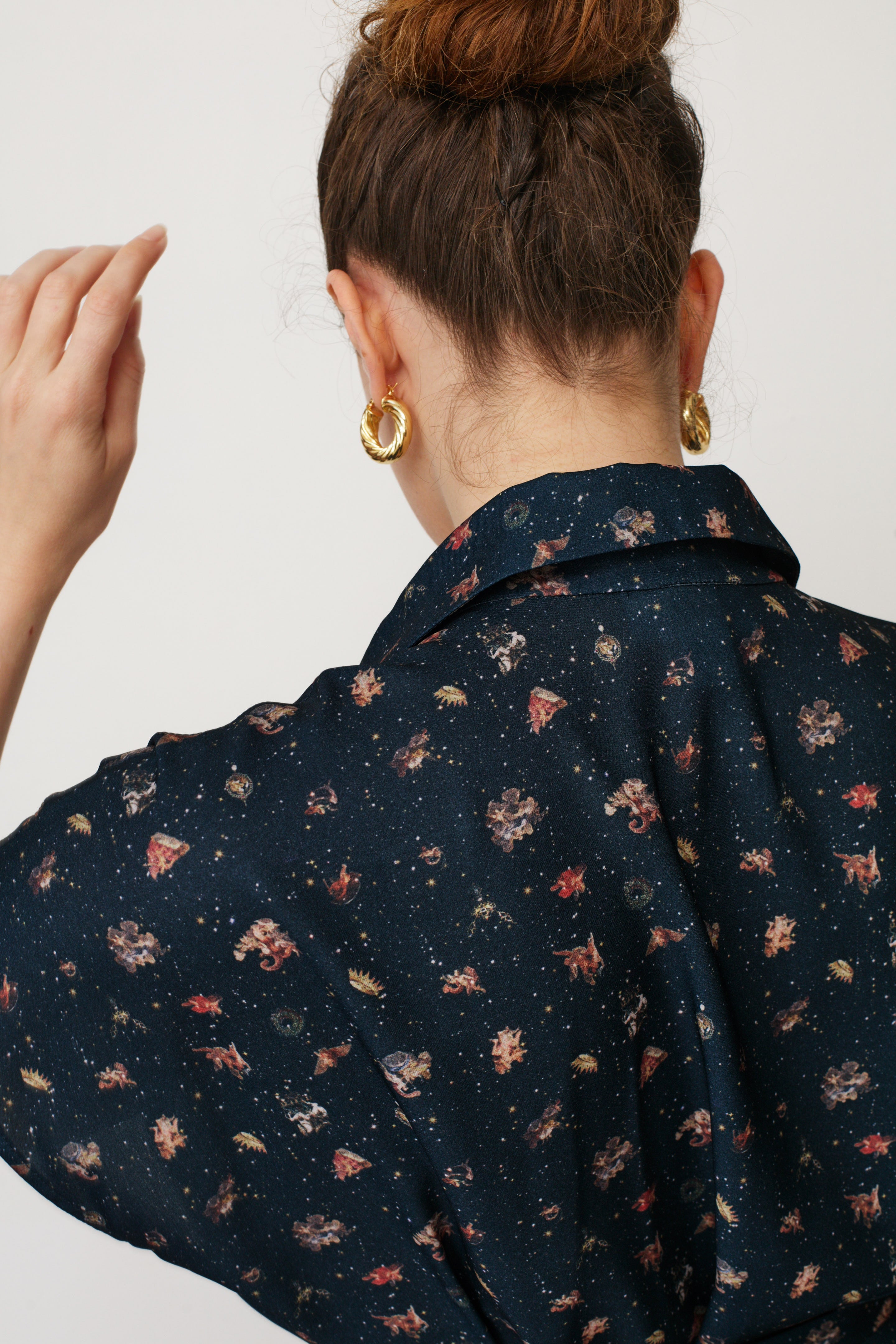 ZEUS SQ PRINTED DRESS NAVY