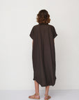 ZEUS SQ DRESS BROWN