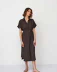 ZEUS SQ DRESS BROWN