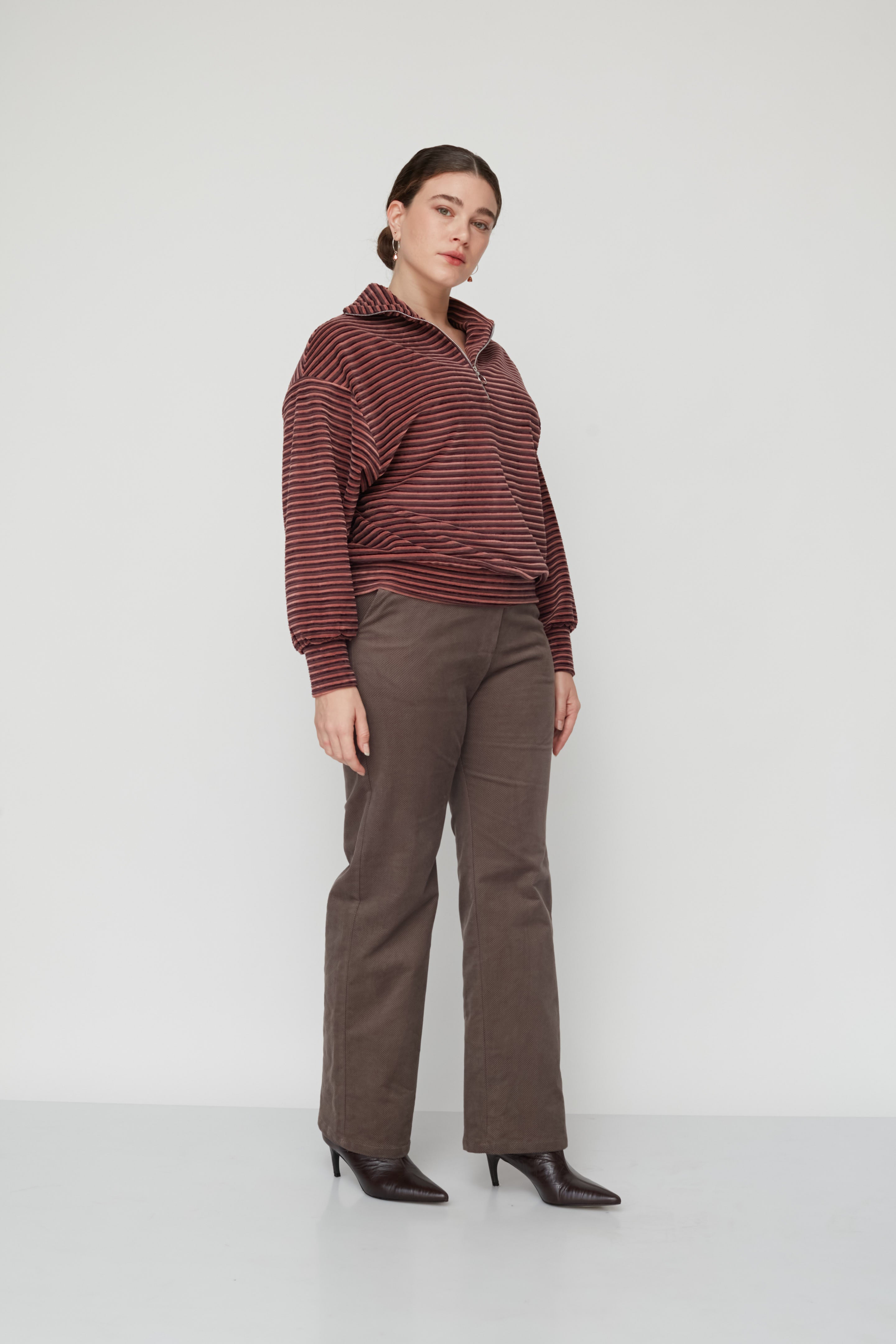 RABBIT POLO TOP BORDEAUX