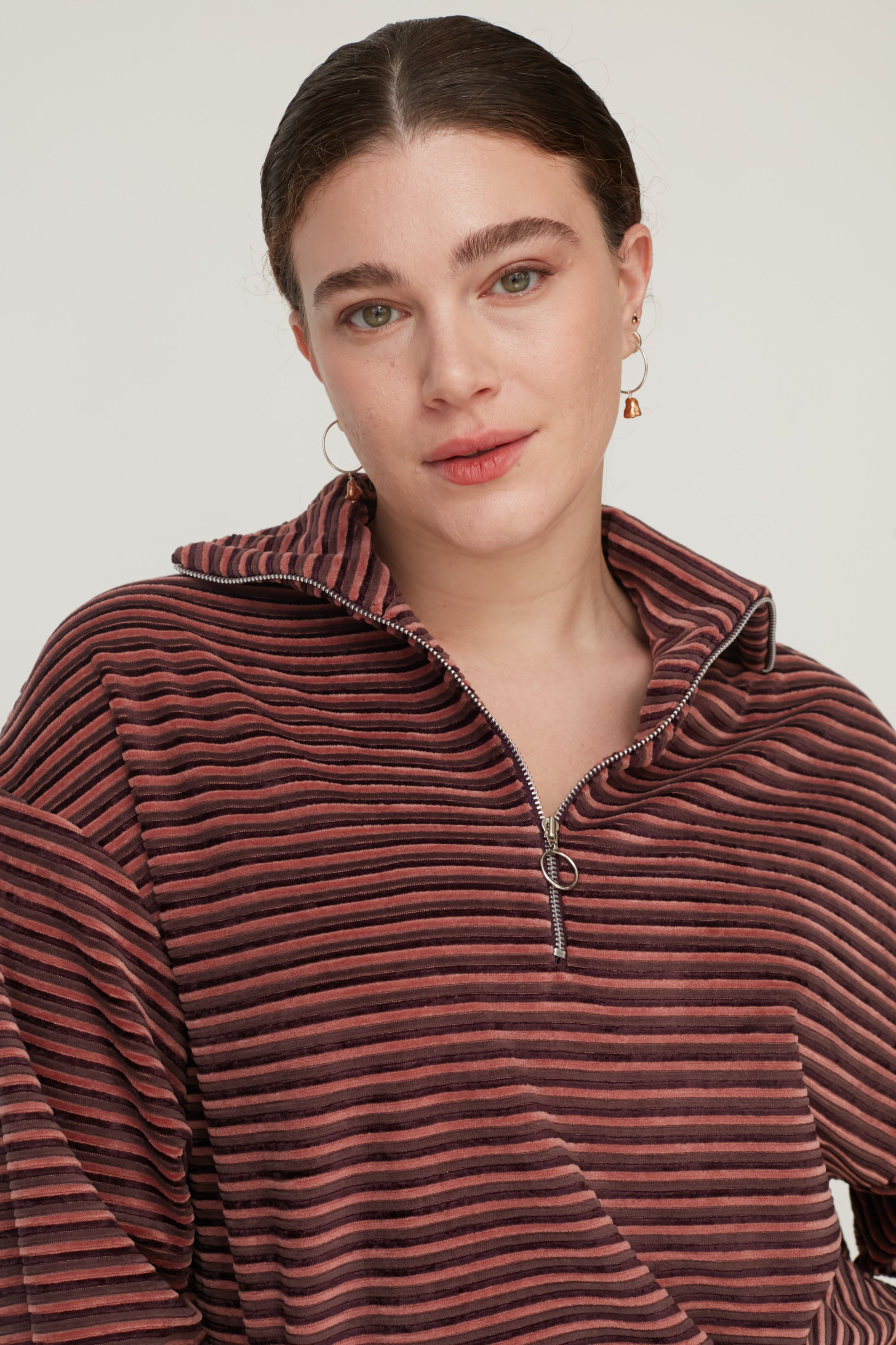 RABBIT POLO TOP BORDEAUX