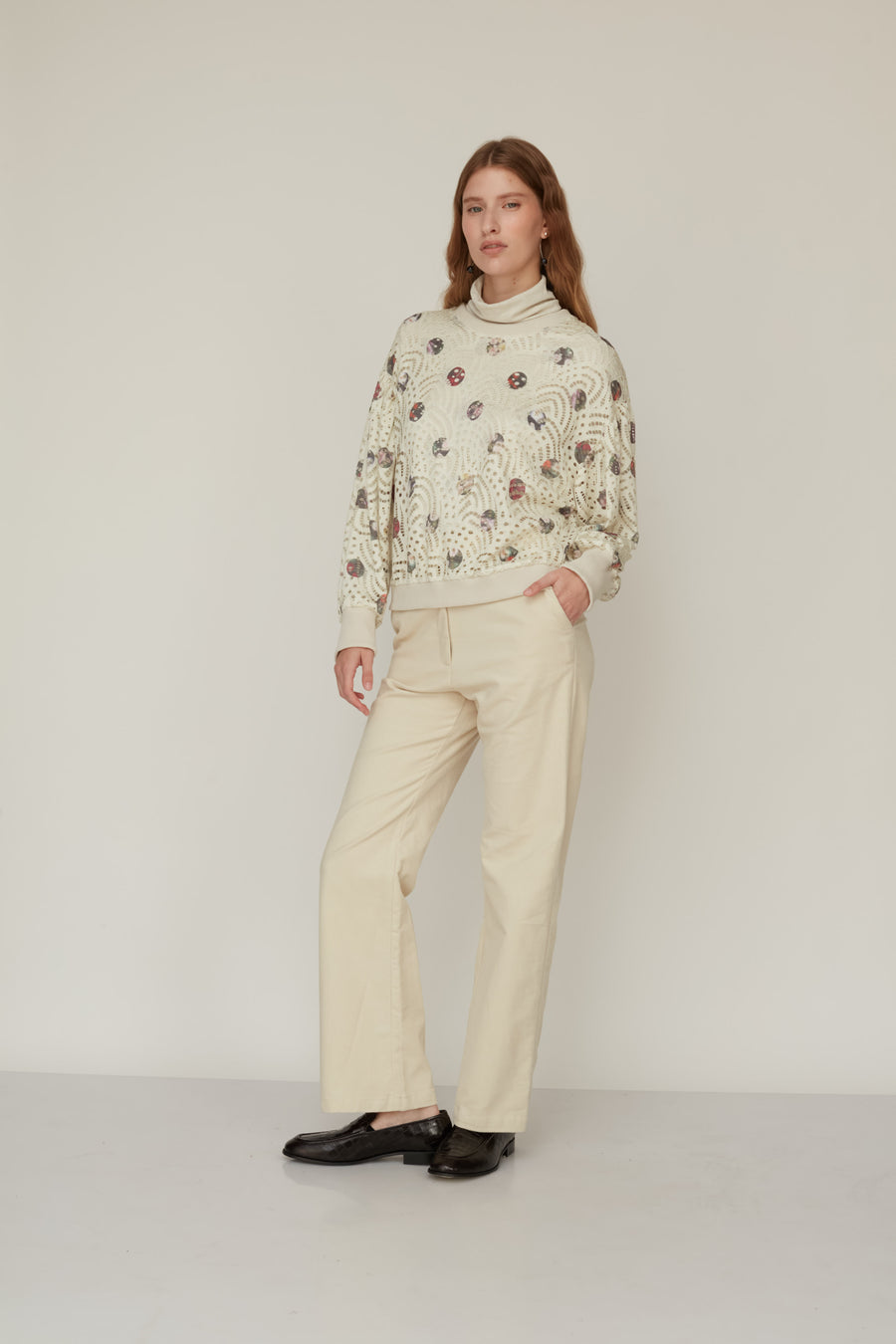 MAGIC LACE SWEATSHIRT CREAM