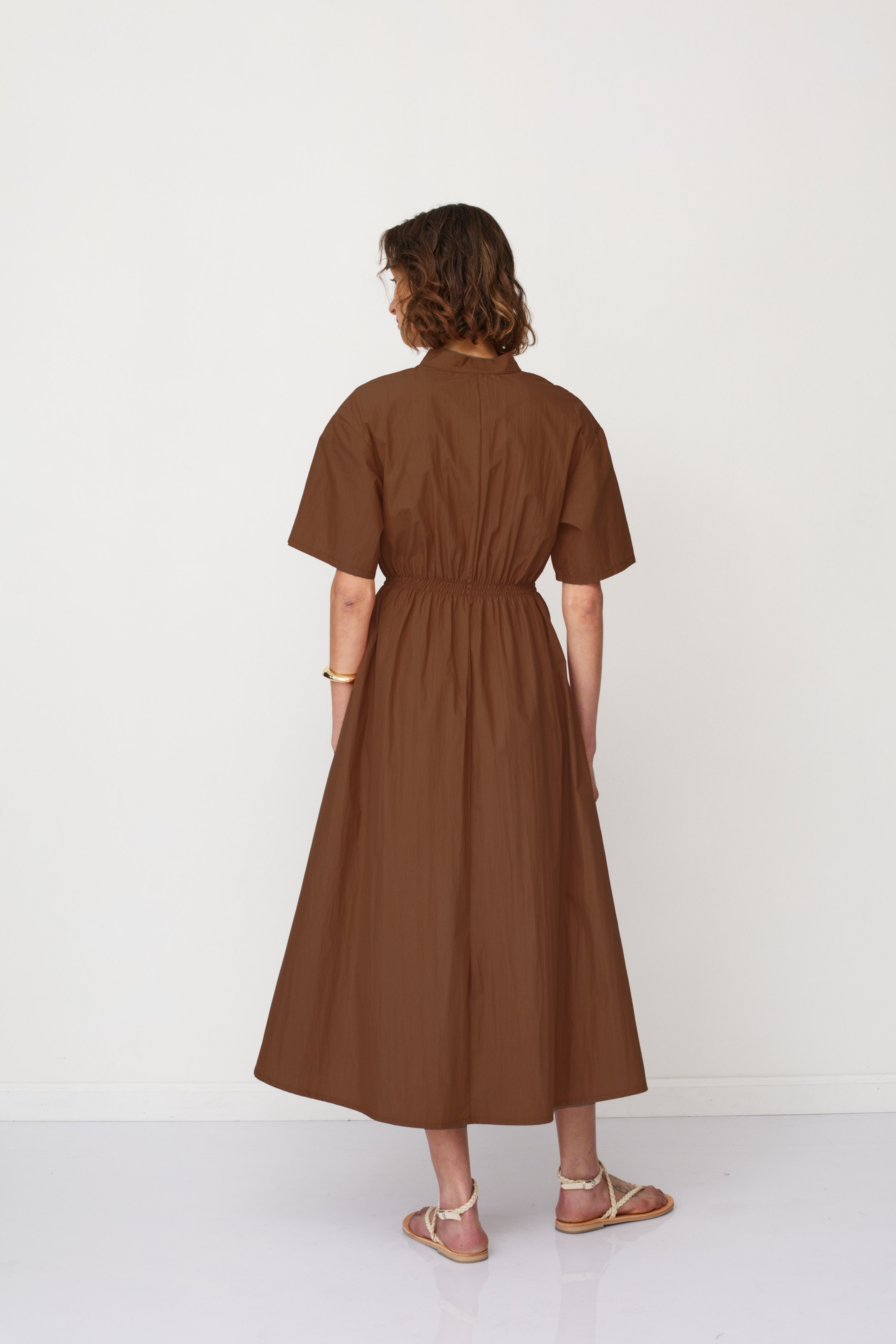 AURA DRESS BROWN