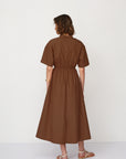 AURA DRESS BROWN