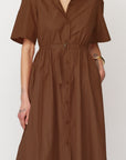 AURA DRESS BROWN