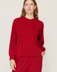 DEAR PLEATED TOP RED