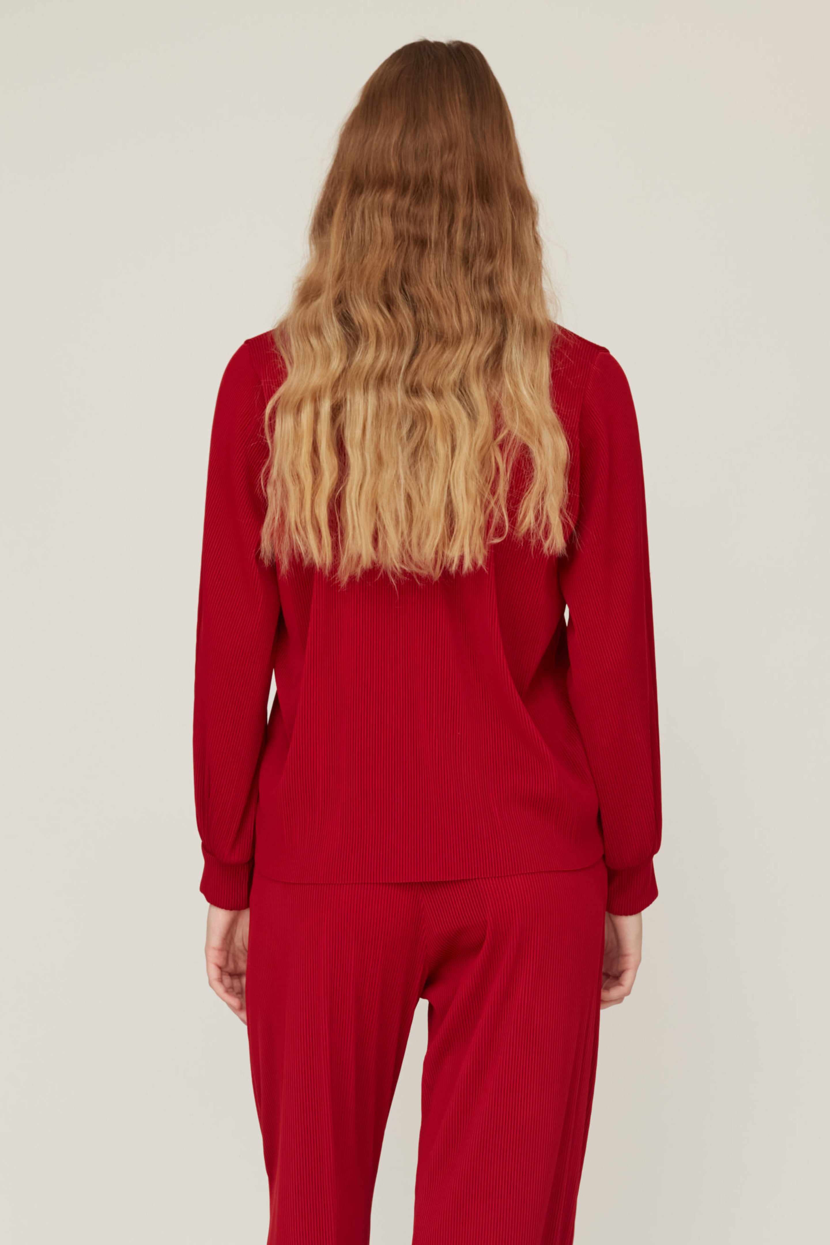 DEAR PLEATED TOP RED