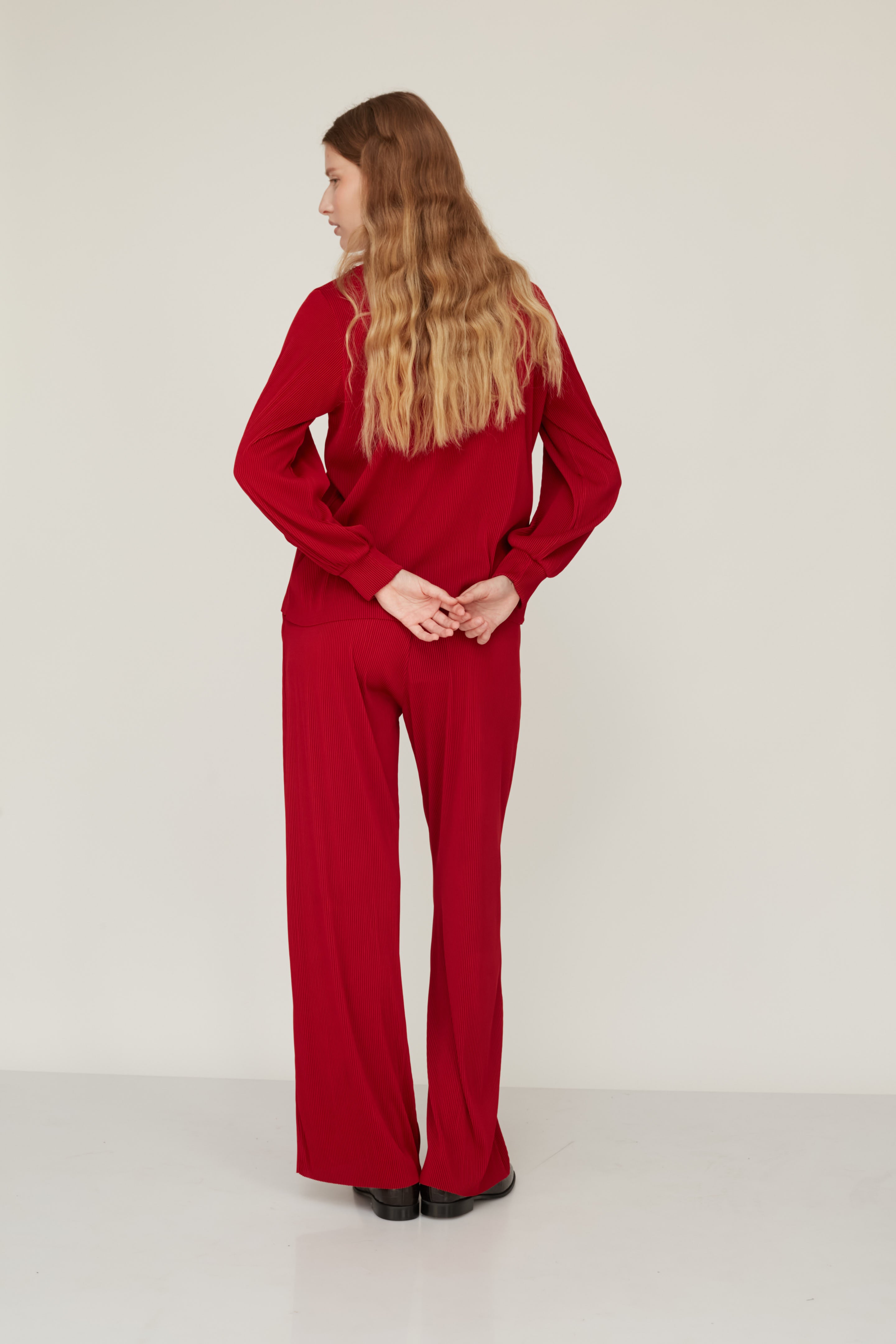 DEAR PLEATED TOP RED