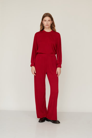 DEAR PLEATED PANTS RED