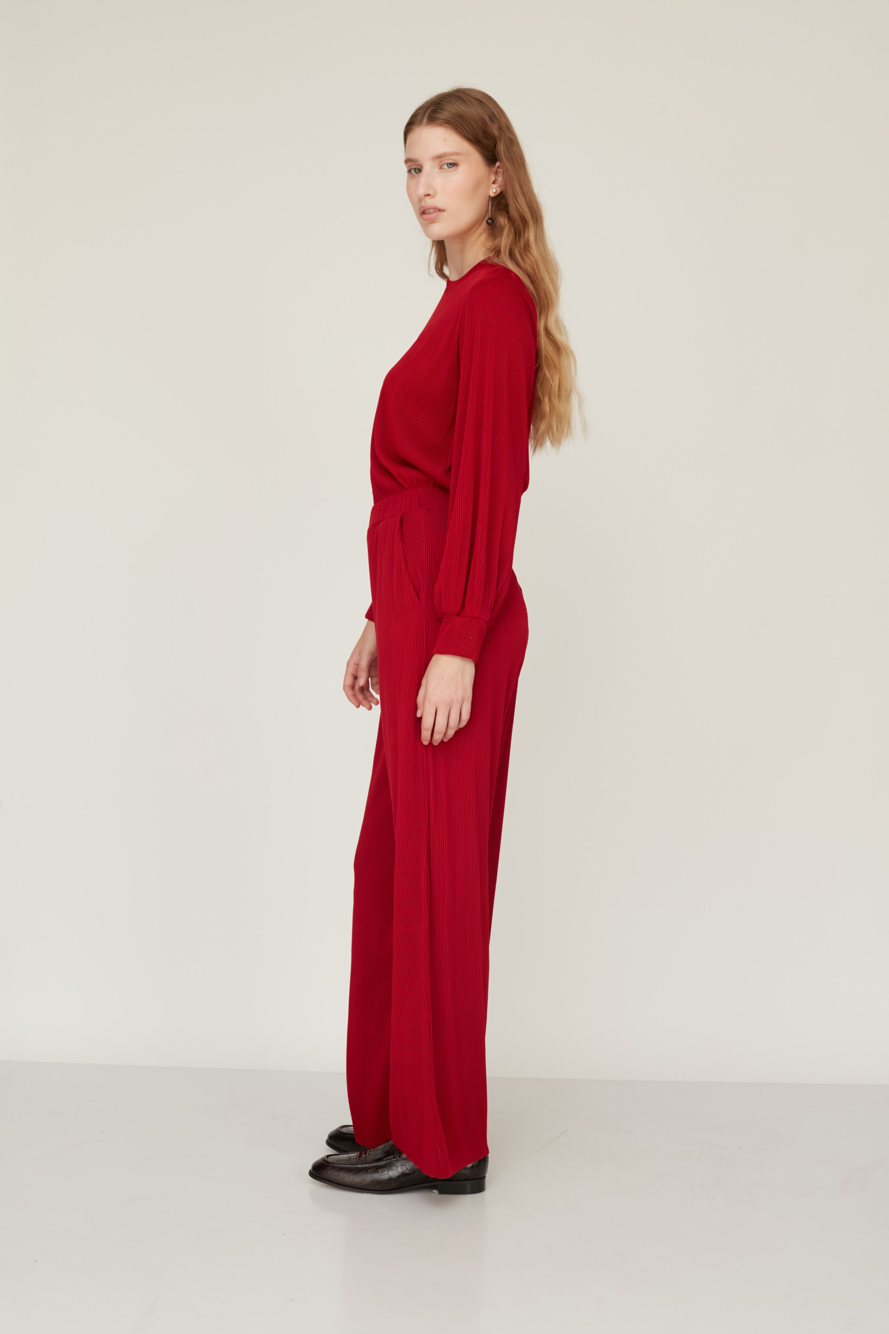 DEAR PLEATED PANTS RED