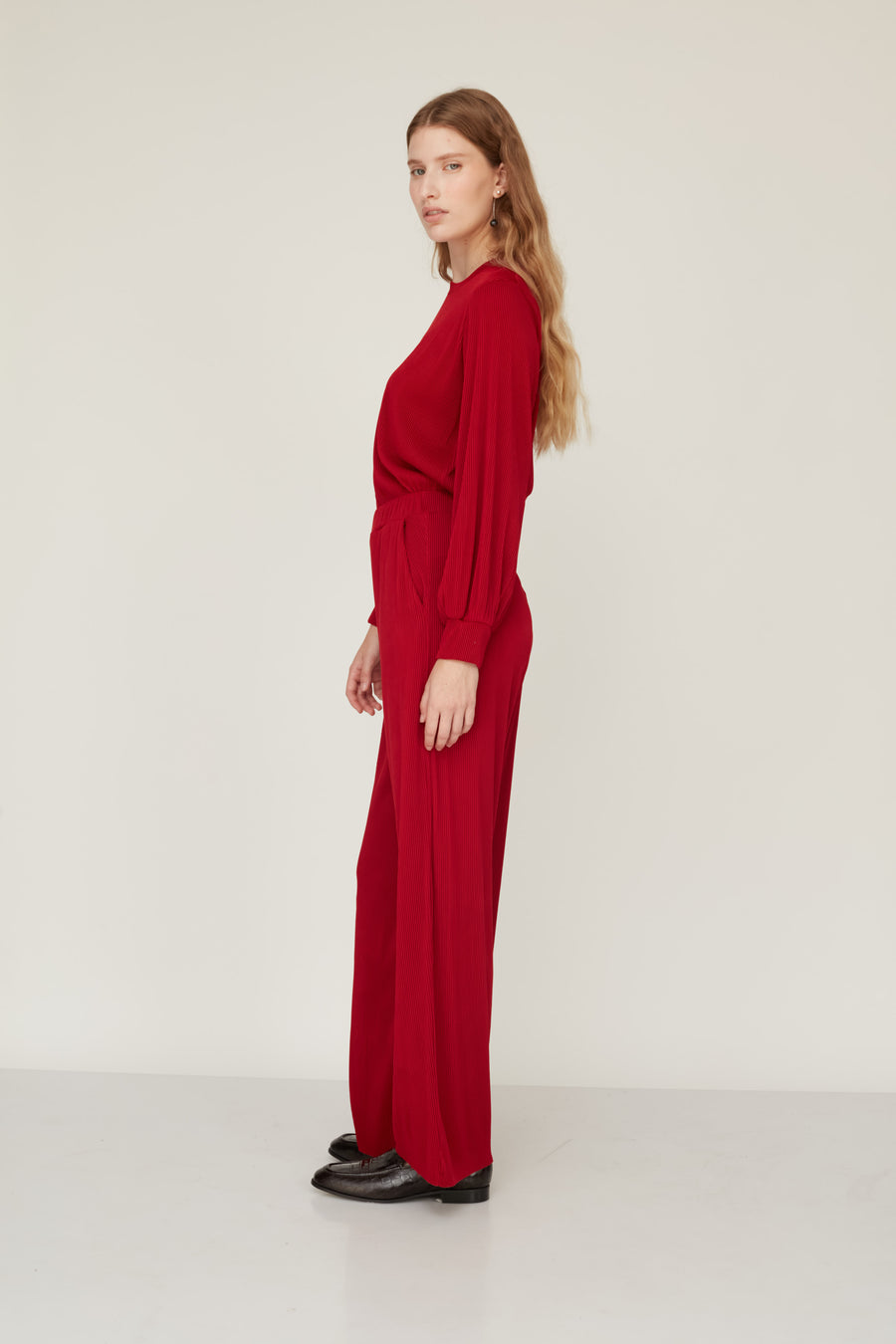 DEAR PLEATED PANTS RED