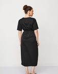 IRIS WARP DRESS BLACK