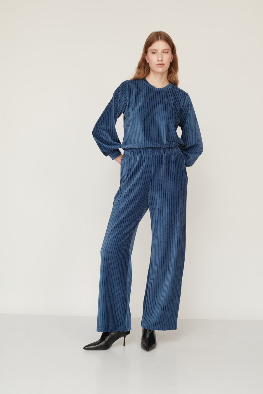 DEAR VELVET PANTS BLUE