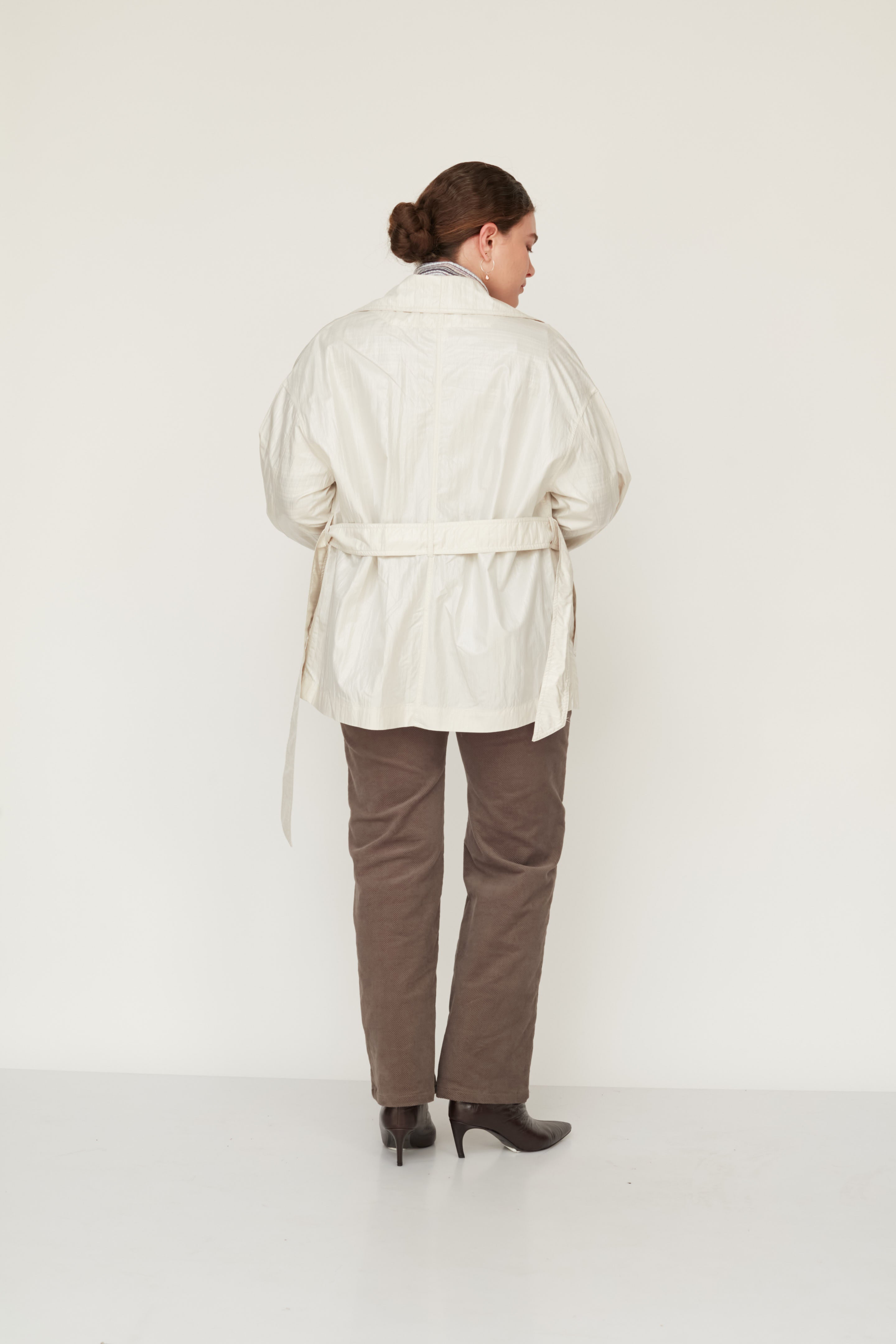 מעיל טרנץ׳ MACHINE שמנת