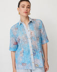 OLYMPIA LACE SHIRT LIGHT BLUE