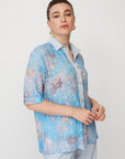 OLYMPIA LACE SHIRT LIGHT BLUE