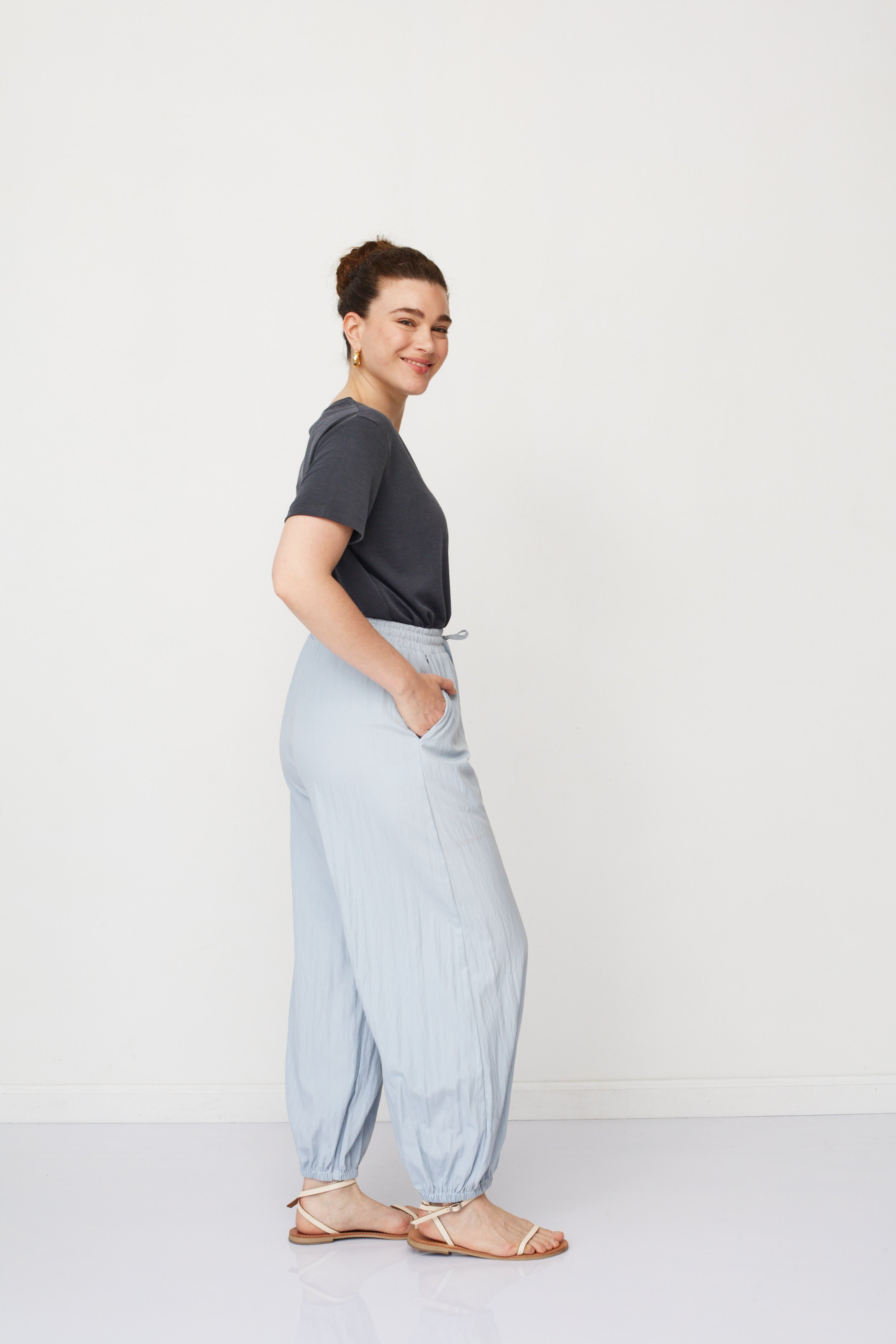ADAM WOVEN PANTS LIGHT BLUE