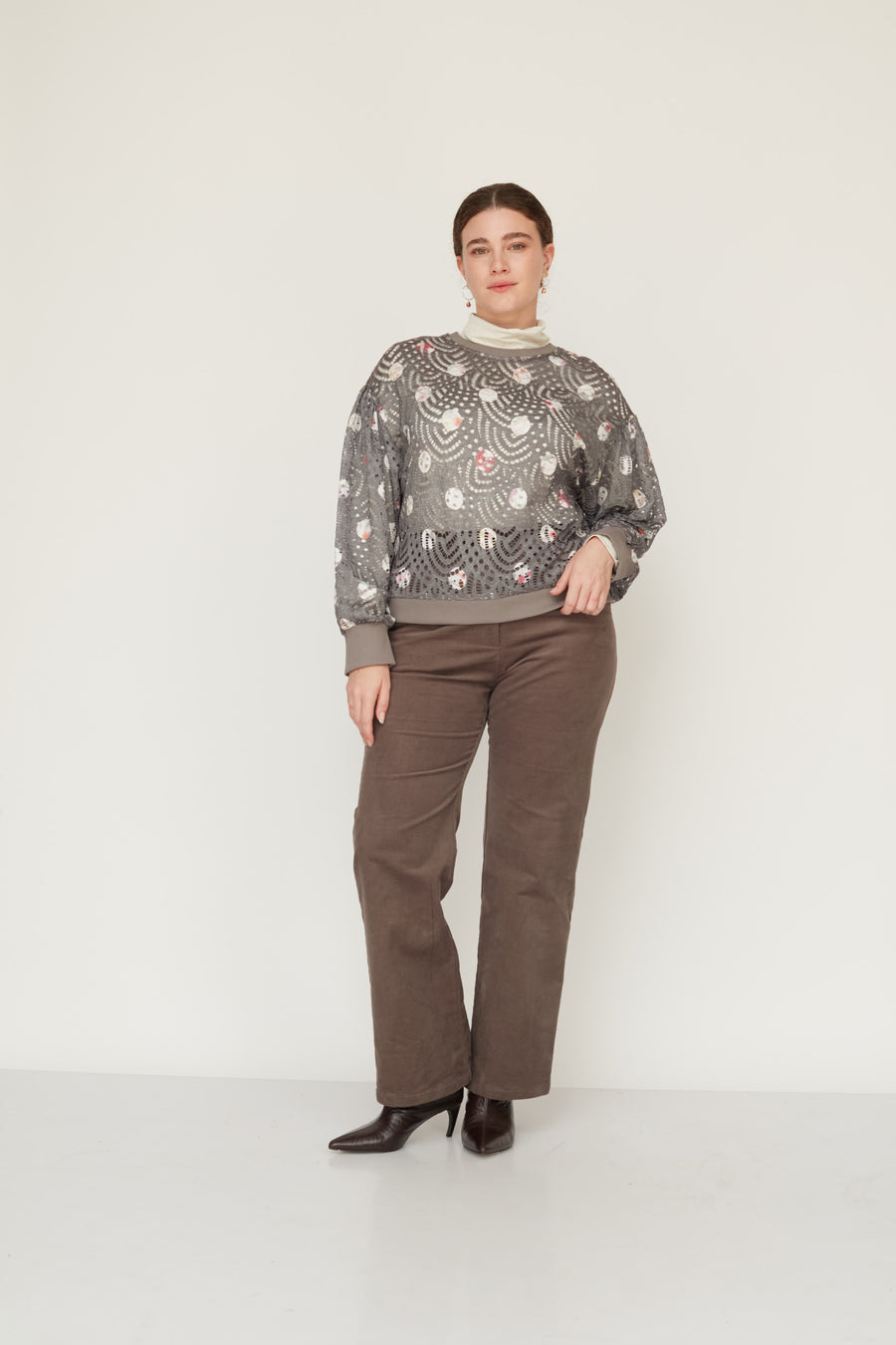 MAGIC LACE SWEATSHIRT TAUPE