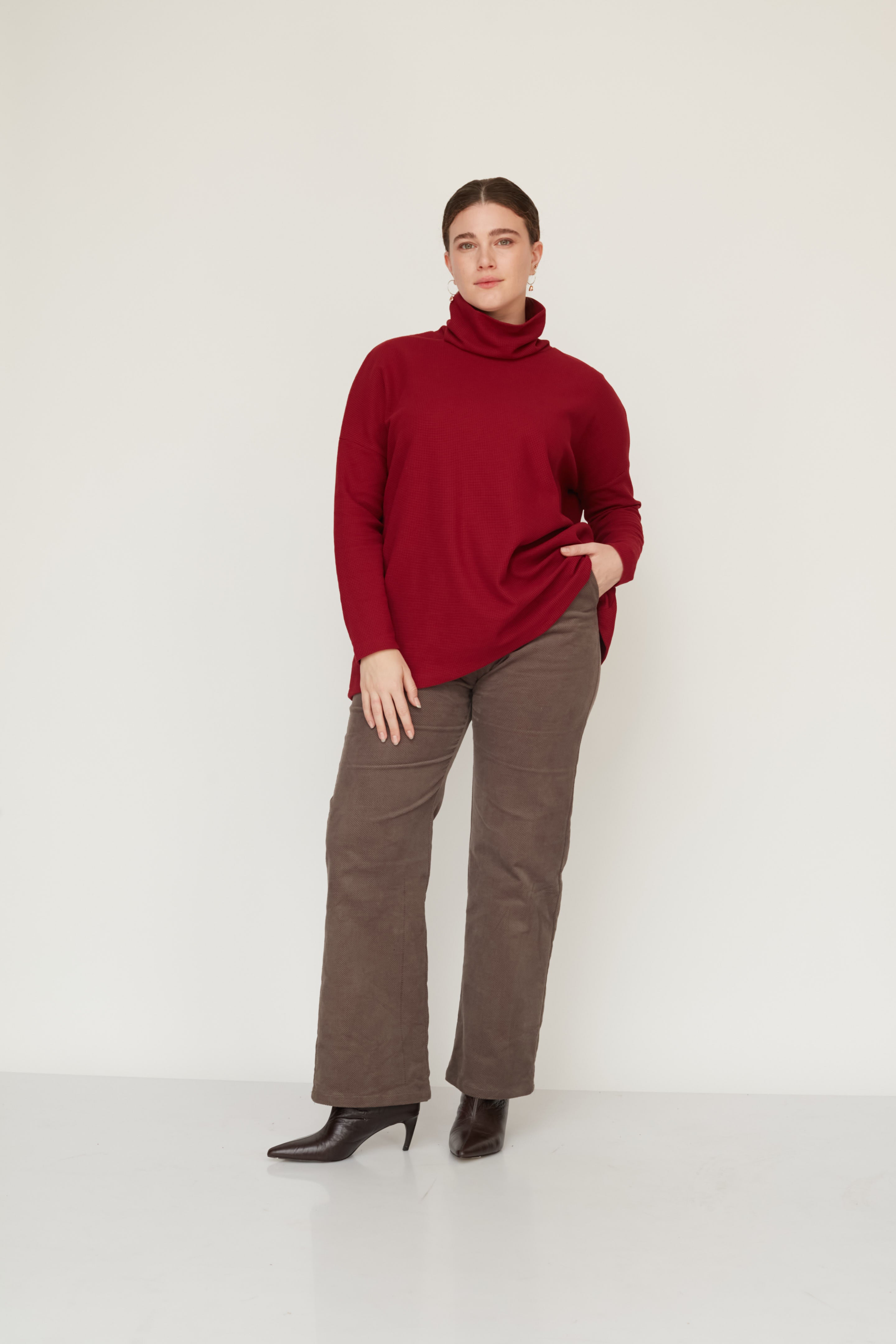 LOOSE SQ TOP BORDEAUX