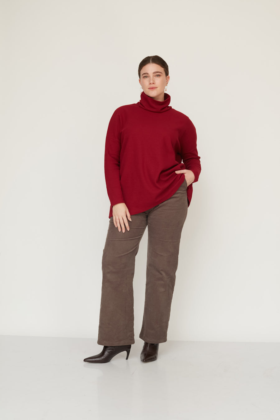 חולצת LOOSE בורדו