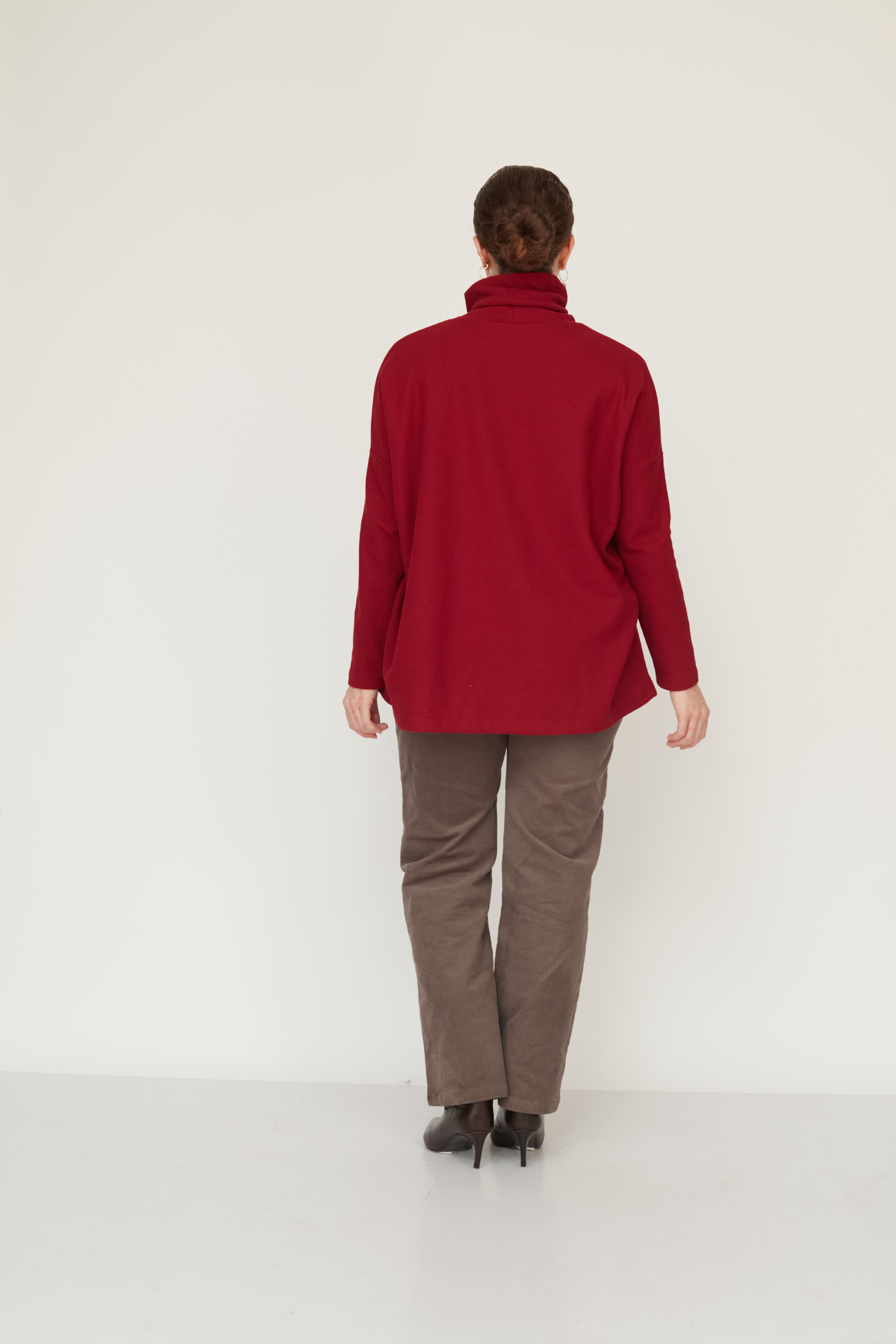 LOOSE SQ TOP BORDEAUX