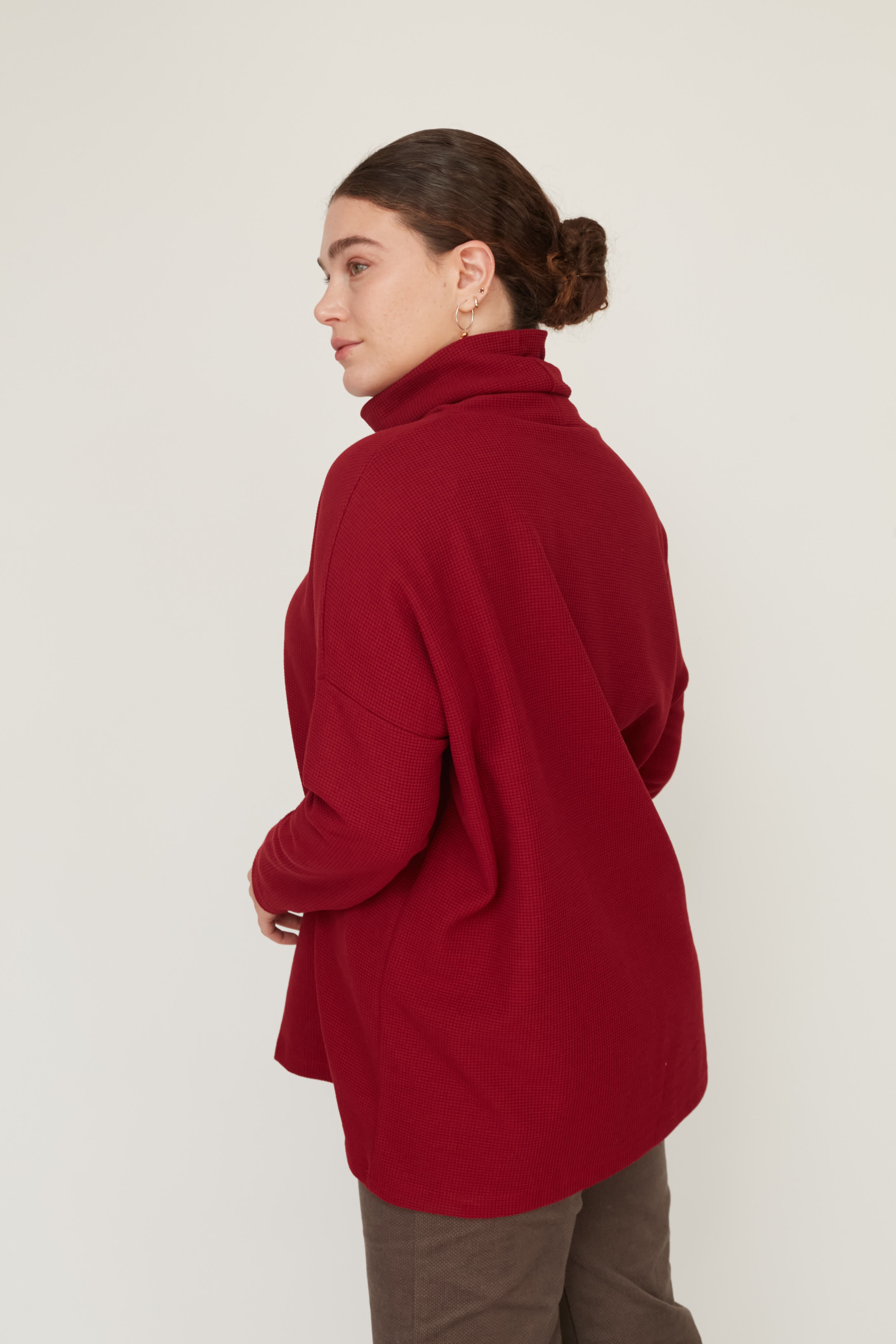 LOOSE SQ TOP BORDEAUX