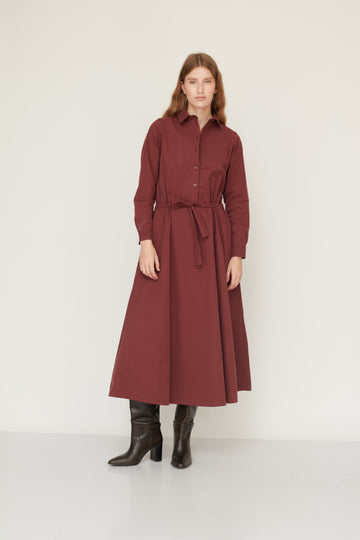 JENNY DRESS BORDEAUX