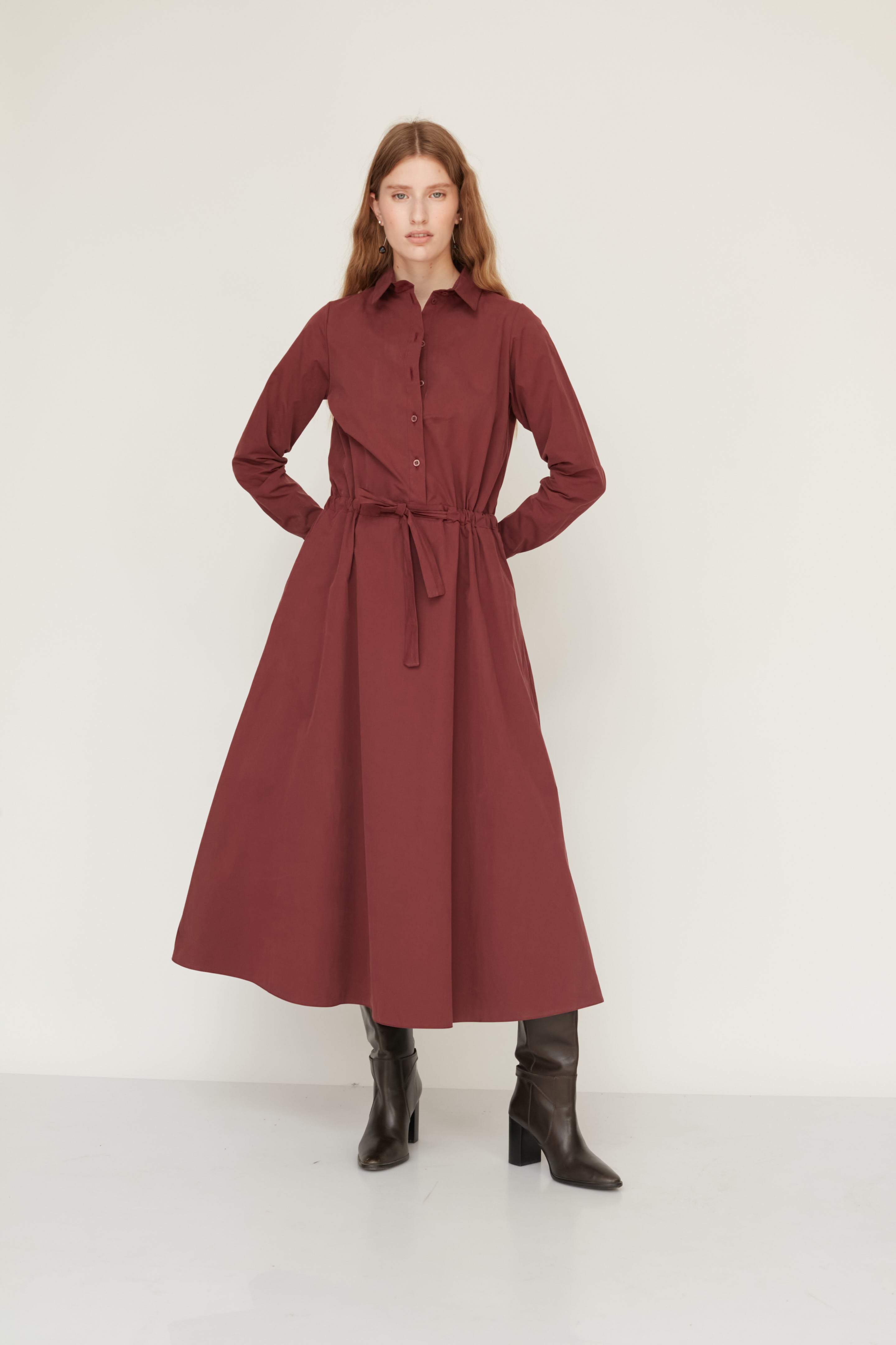 JENNY DRESS BORDEAUX