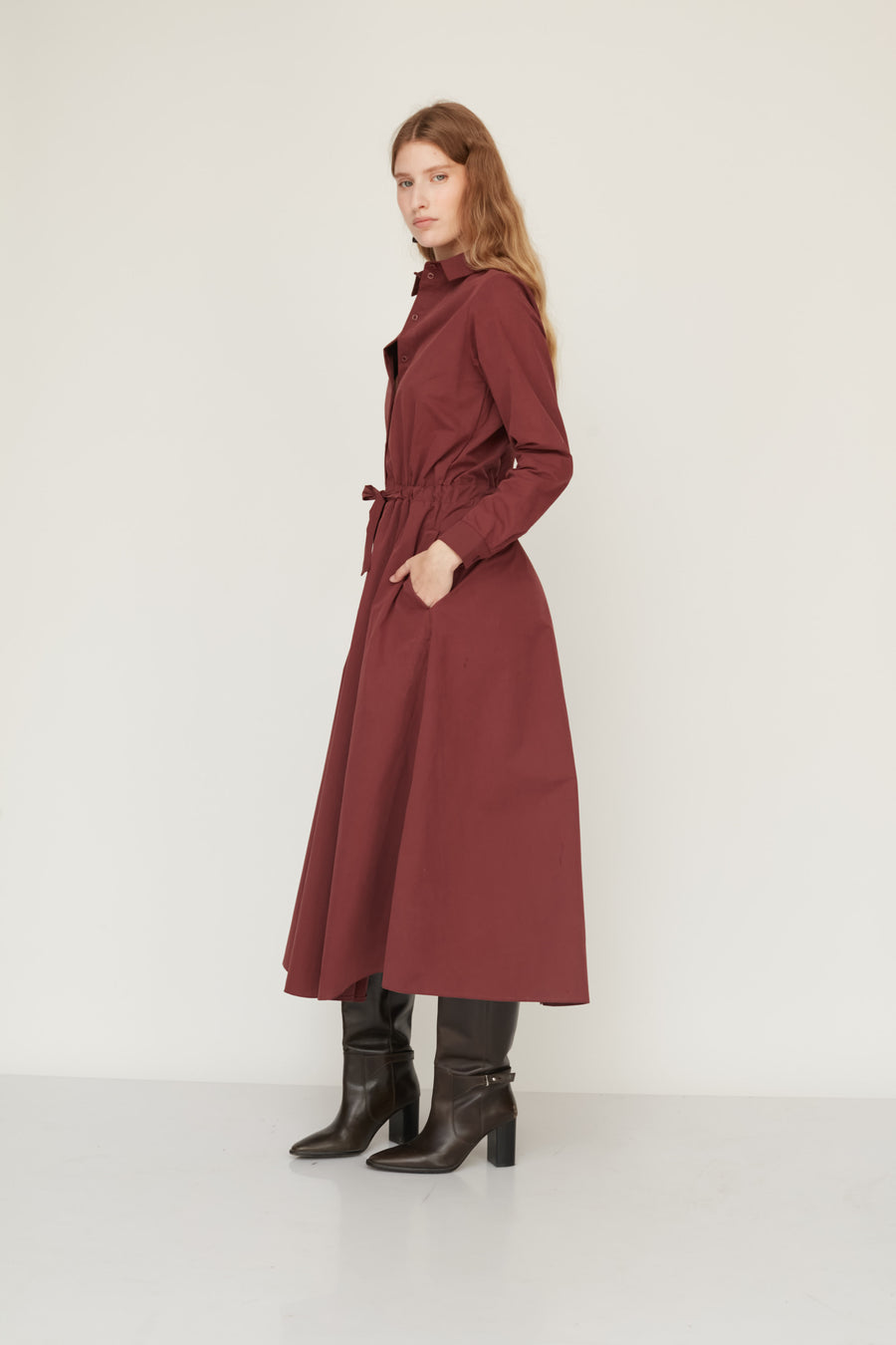 JENNY DRESS BORDEAUX
