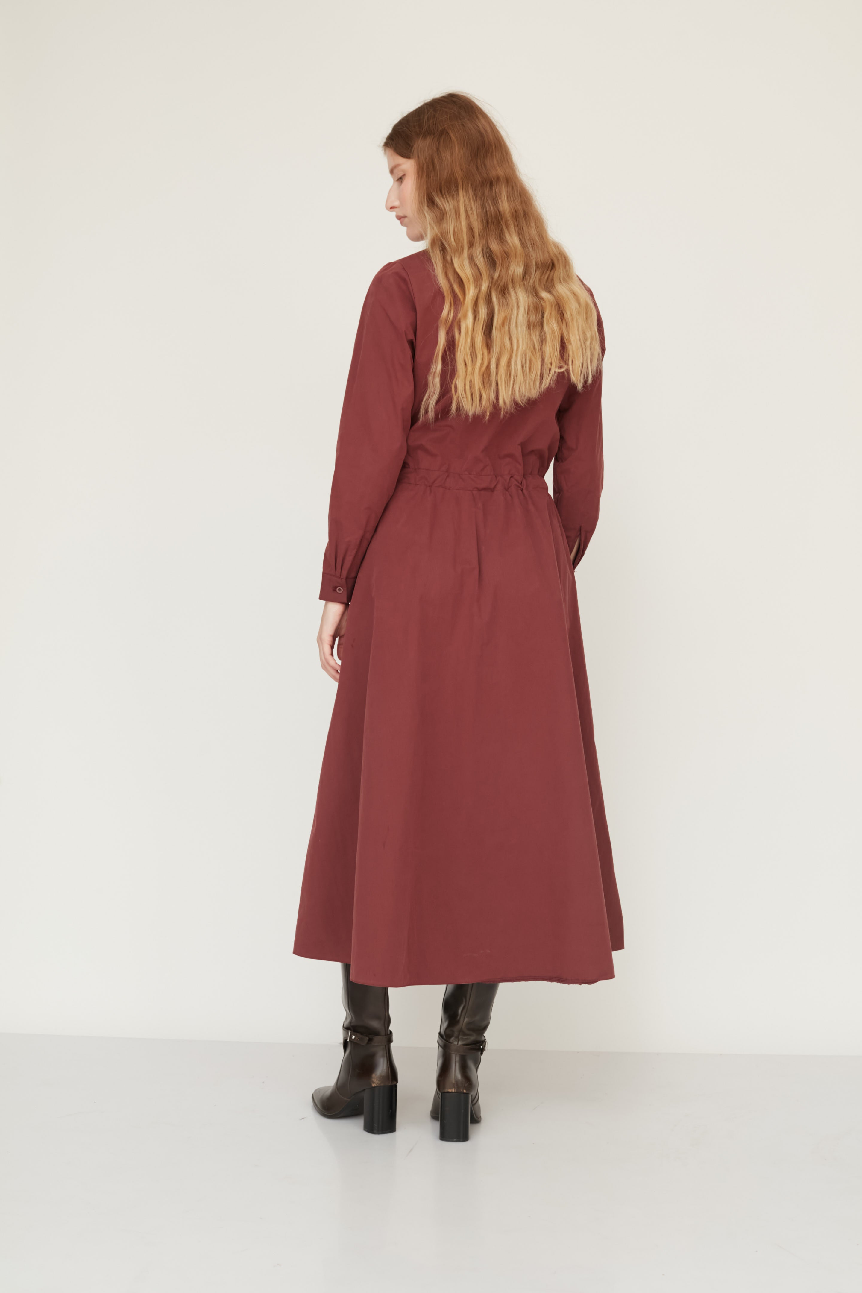 JENNY DRESS BORDEAUX