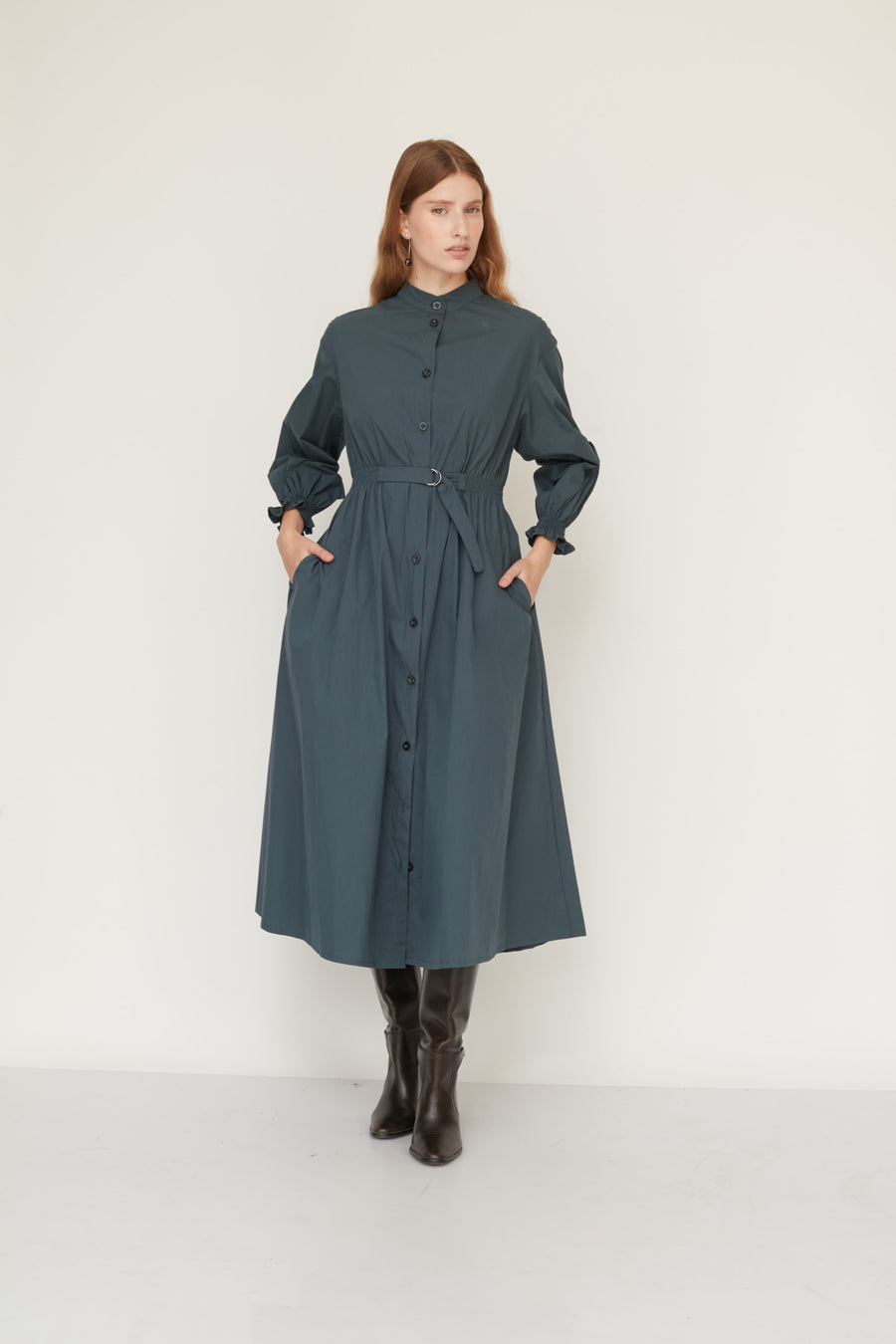 AURORA DRESS BOTTLE GREEN