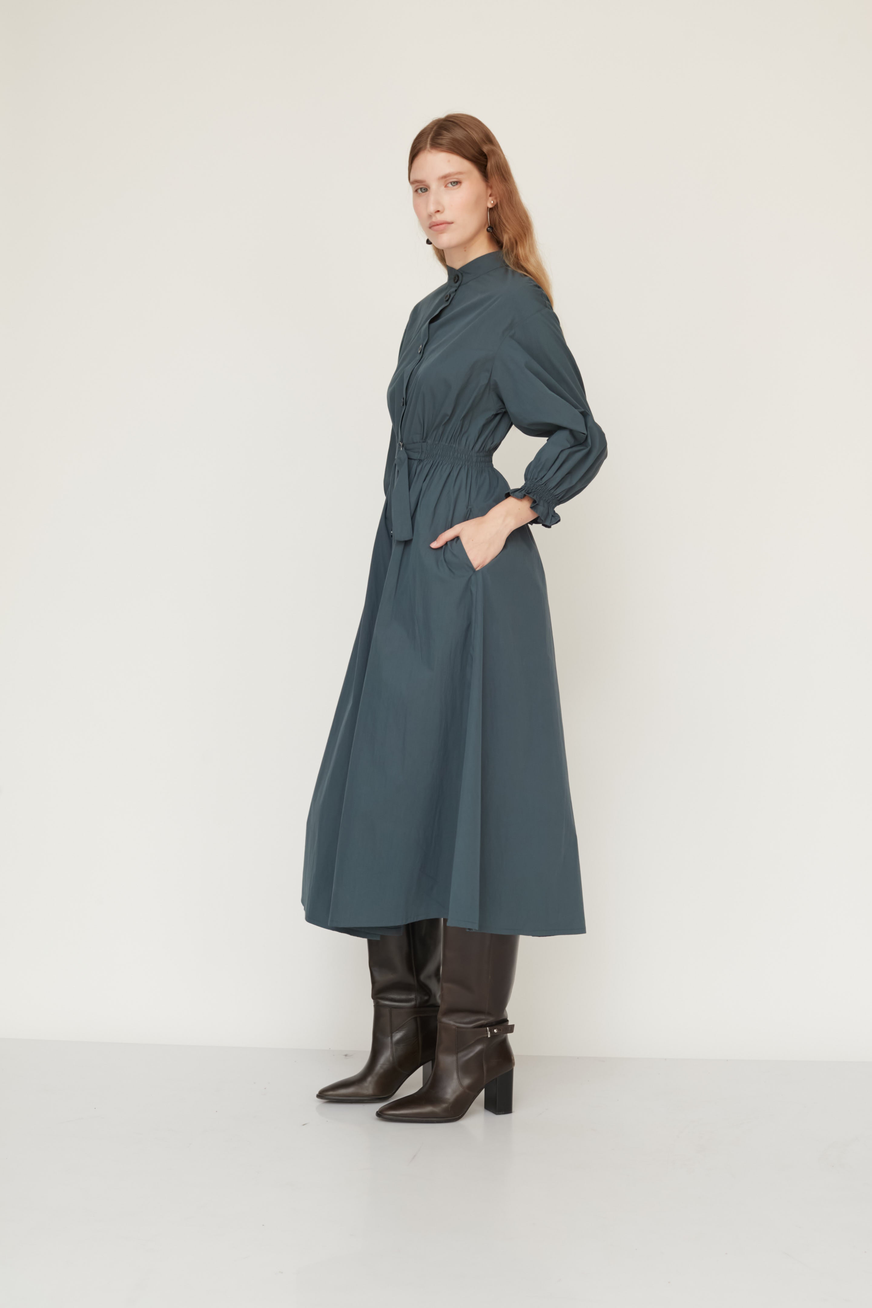 AURORA DRESS BOTTLE GREEN