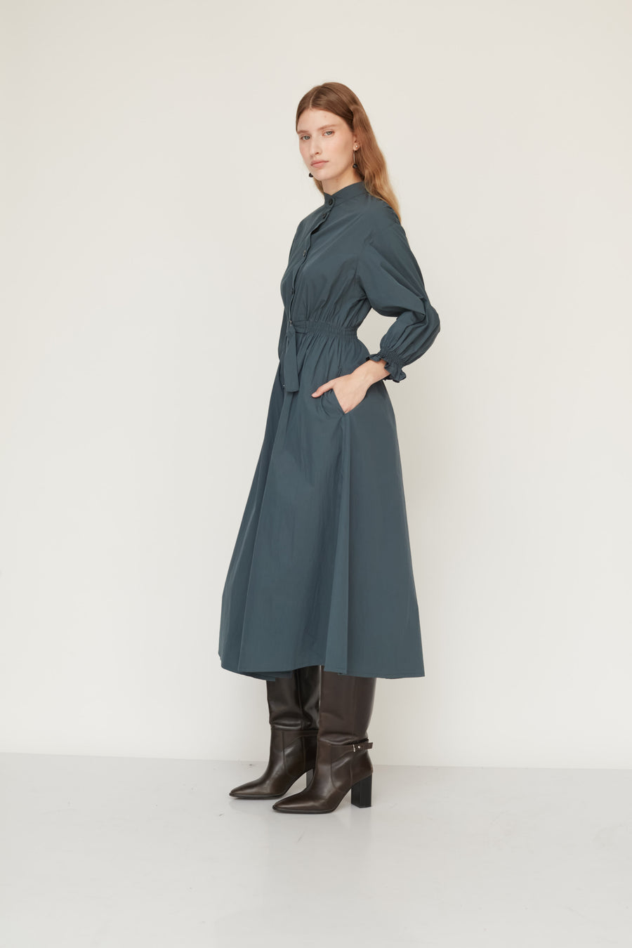 AURORA DRESS BOTTLE GREEN