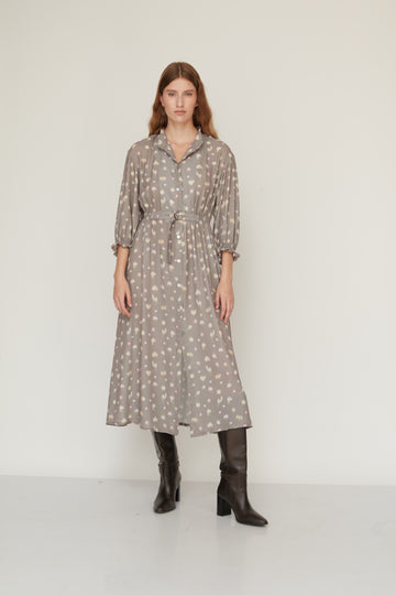 AURORA PRINTED DRESS GREY